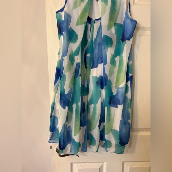 Resort Season: NWT Cartise Blue/Green Short Dress/Tunic sz14/16 - Picture 2 of 9